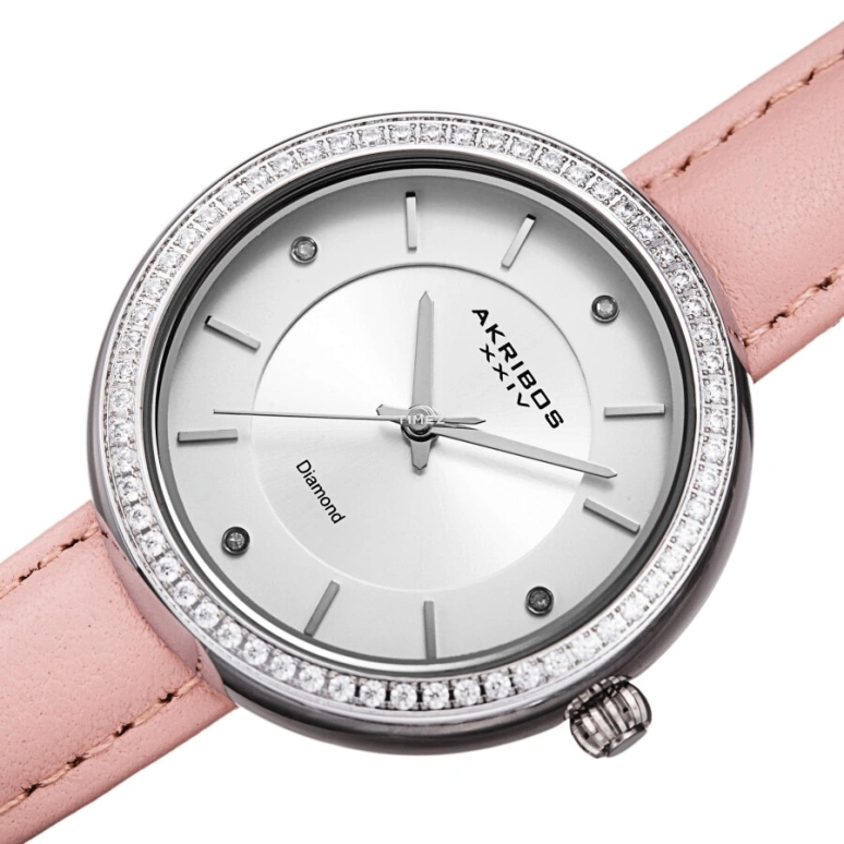Akribos XXIV,Women’s Watches 36mm,36mm,Composite,Silver,Quartz,Hardlex,Round,AK1067PK