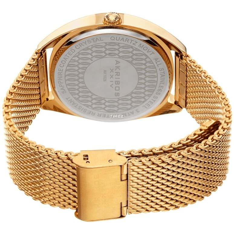 Akribos XXIV,Men’s Watches 42mm,42mm,Stainless Steel,Silver,Quartz,Day,Hardlex,AK1026YG