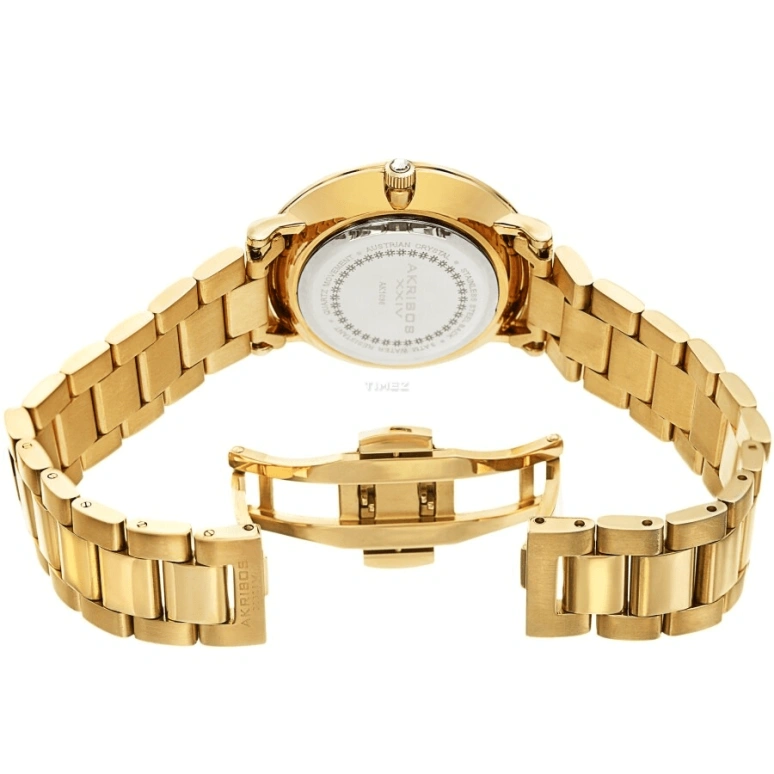 Akribos XXIV,Women’s Watches 36mm,36mm,Composite,White,Quartz,Hardlex,Round,AK1036YG