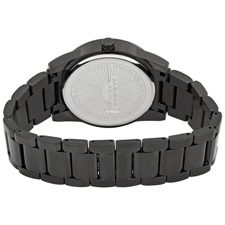Akribos XXIV,Men’s Watches 42mm,42mm,Composite,Black,Quartz,Day,Retrograde,AK962BK