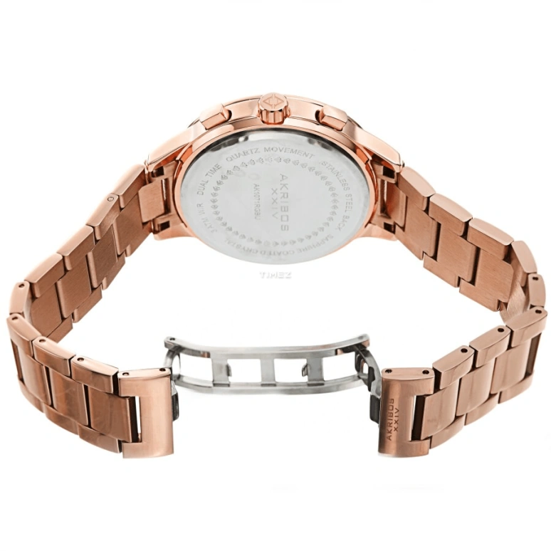 Akribos XXIV,Men’s Watches 43mm,43mm,Composite,Blue,Quartz,Day,Dule Time,AK1071RGBU