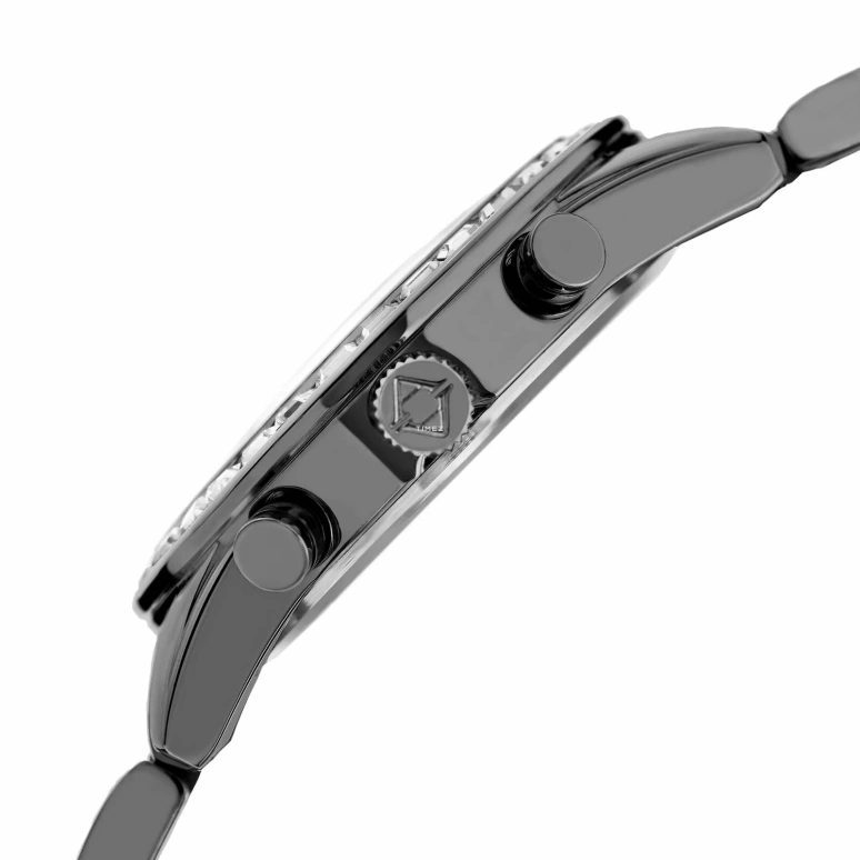 Akribos XXIV,Women’s Watches 41mm,41mm,Stainless Steel,Gunmetal,Quartz,Date,Day,AK943GN