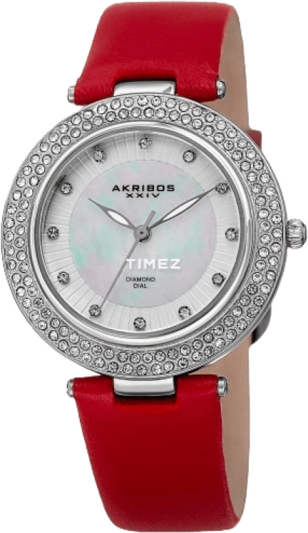Akribos XXIV,Women’s Watches 36mm,36mm,Stainless Steel,Silver White,Quartz,Sapphire,Hardlex,Round,AK1008RD