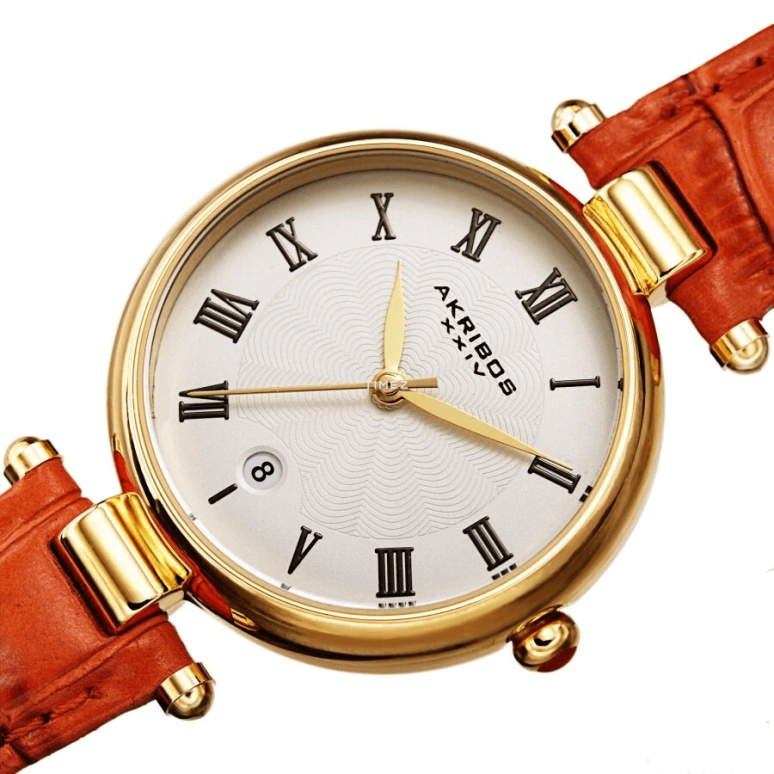 Akribos XXIV,Women’s Watches 35mm,35mm,Composite,White,Quartz,Day,Hardlex,AK1070OR