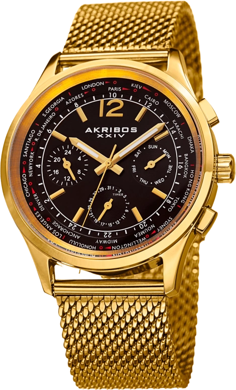 Akribos XXIV Men’s Watches AK716YGB