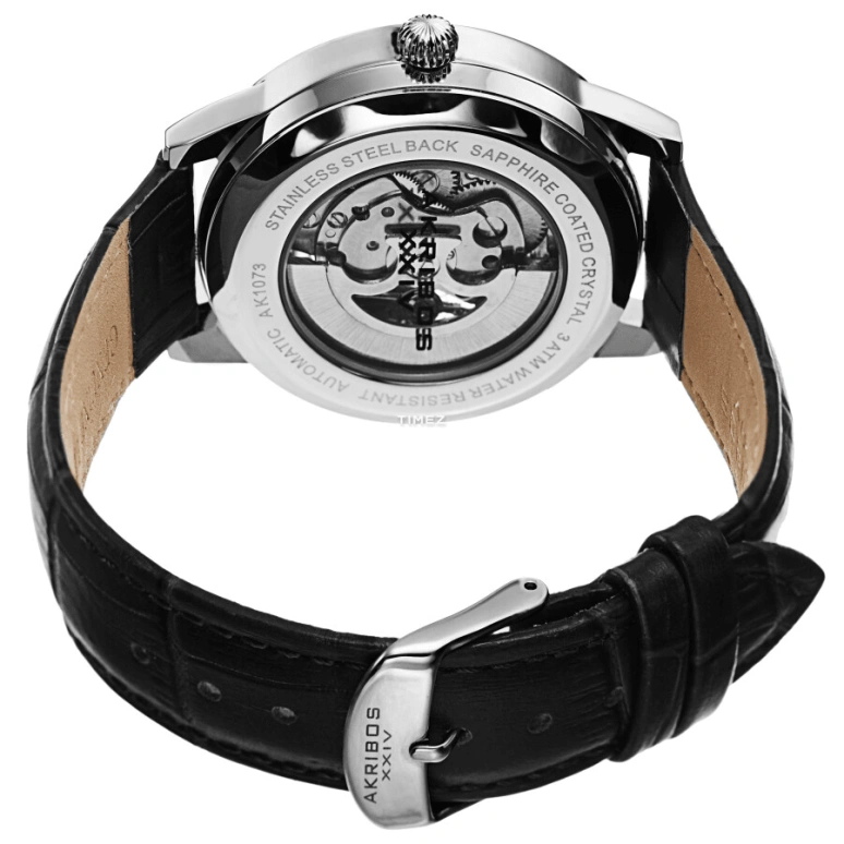 Akribos XXIV,Men’s Watches 41mm,41mm,Composite,Black,Skeleton,Automatic,Hardlex,Round,AK1073SS
