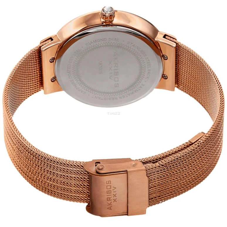 Akribos XXIV,Women’s Watches 36mm,36mm,Composite,White,Quartz,Hardlex,Round,AK1009RG