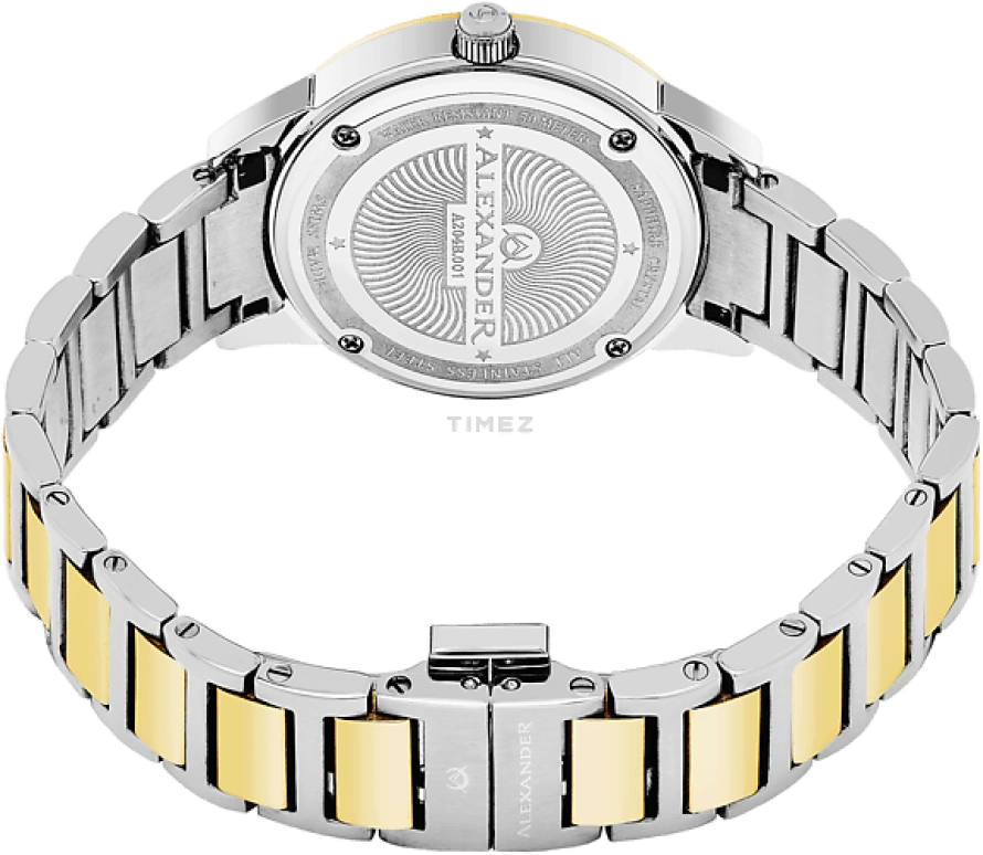 Alexander,WOMEN'S WATCHES 35mm,35mm,Stainless Steel,Blue,Quartz,Moonphase,Day,AD204B,AD204B-03