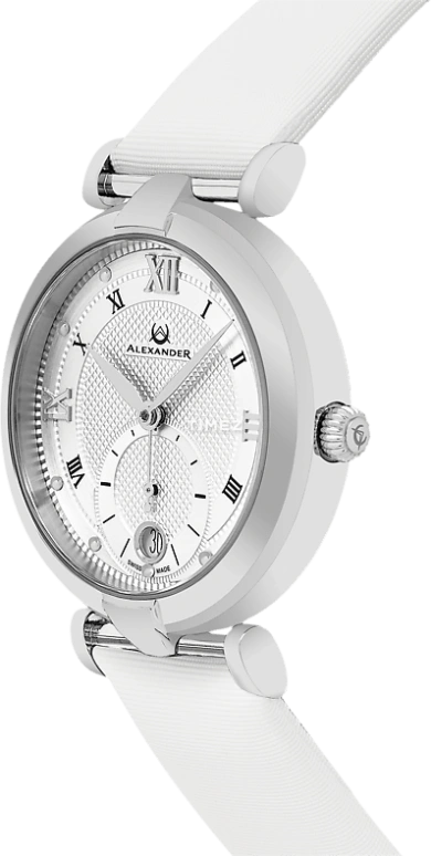 Alexander,WOMEN'S WATCHES 35mm,35mm,Stainless Steel,Silver,Quartz,Day,Sapphire,A202,A202-01