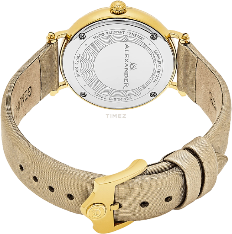 Alexander,WOMEN'S WATCHES 34mm,34mm,Stainless Steel,Silver,Quartz,Sapphire,Round,A201,A201-02