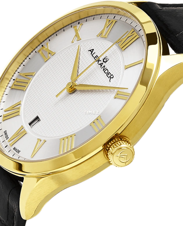 Alexander,MEN'S WATCHES 42mm,42mm,Stainless Steel,White,Quartz,Day,Sapphire,Crystal Glass,A103,A103-03