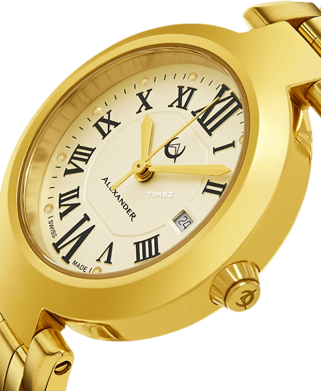 Alexander,WOMEN'S WATCHES 32mm,32mm,Stainless Steel,Champagne,Quartz,Day,Sapphire,A203B,A203B-03