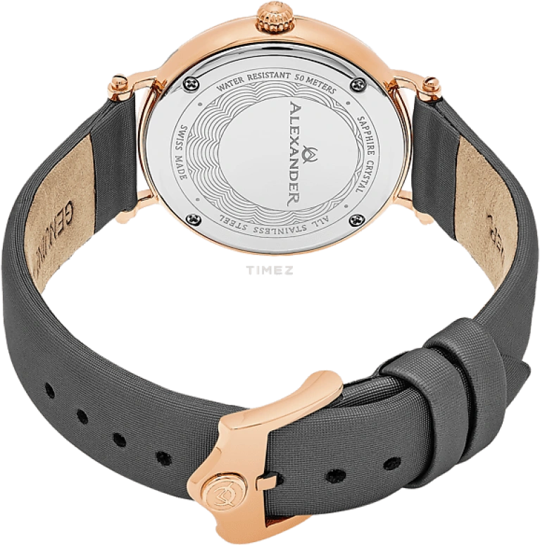 Alexander,WOMEN'S WATCHES 34mm,34mm,Stainless Steel,Black,Quartz,Sapphire,Round,A201,A201-04