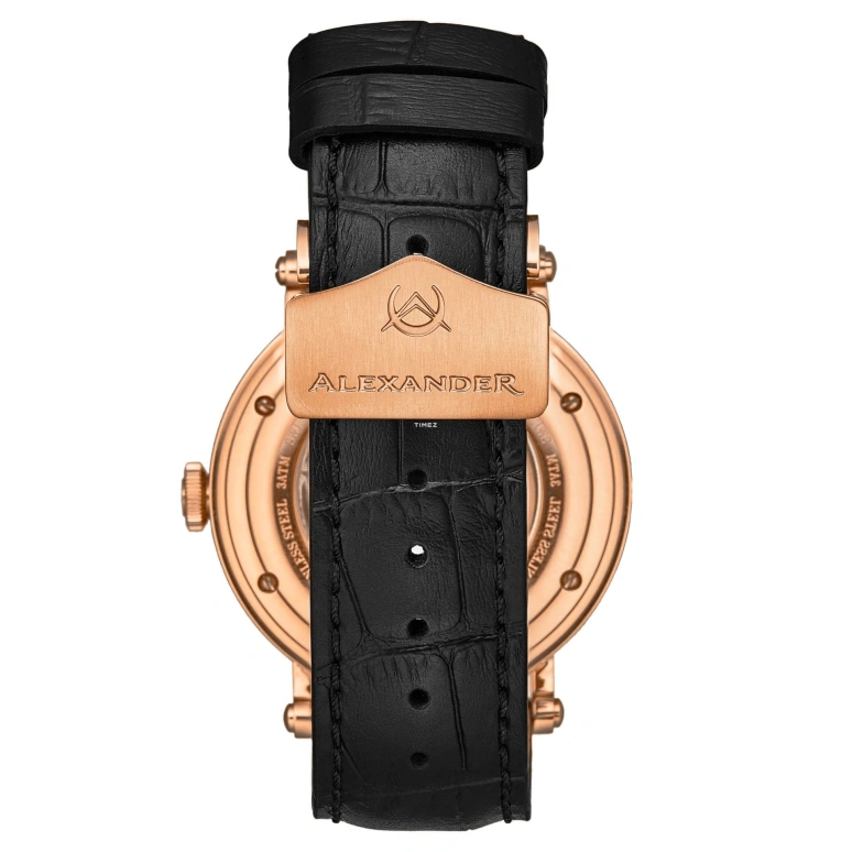 Alexander,MEN'S WATCHES 43mm,43mm,Stainless Steel,Silver,Rose Gold,Automatic,Day,Sapphire,Crystal Glass,A153,A153-05