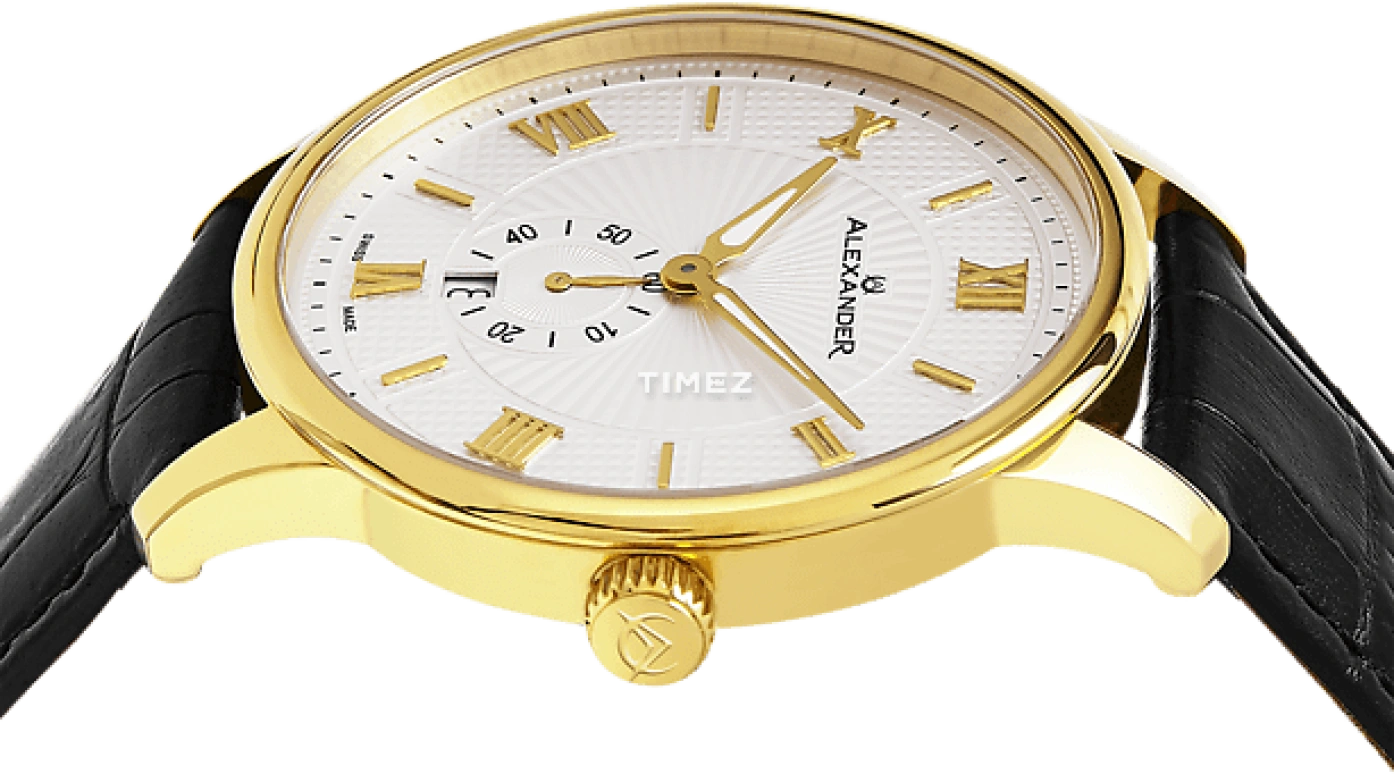 Alexander,MEN'S WATCHES 42mm,42mm,Stainless Steel,Silver White,Quartz,Day,Sapphire,Crystal Glass,A102,A102-03