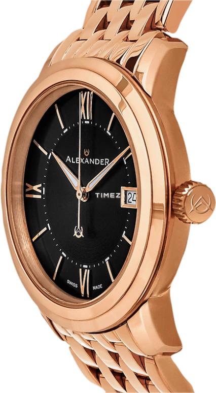 Alexander,MEN'S WATCHES 40mm,40mm,Stainless Steel,Black,Quartz,Day,Sapphire,Crystal Glass,A111B,A111B-07