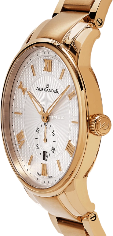 Alexander,MEN'S WATCHES 42mm,42mm,Stainless Steel,Silver White,Quartz,Day,Sapphire,Crystal Glass,A102B,A102B-04