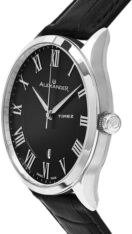 Alexander,MEN'S WATCHES 42mm,42mm,Stainless Steel,Black,Quartz,Day,Sapphire,Crystal Glass,A103,A103-02
