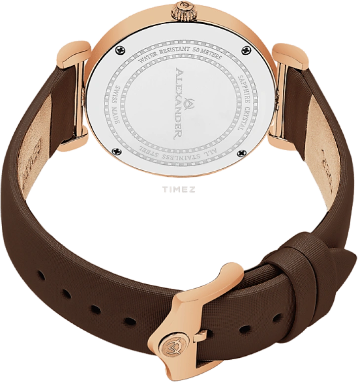 Alexander,WOMEN'S WATCHES 35mm,35mm,Stainless Steel,Silver,Quartz,Day,Sapphire,A202,A202-04