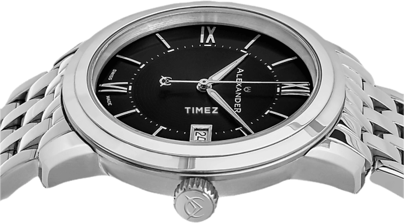 Alexander,MEN'S WATCHES 40mm,40mm,Stainless Steel,Black,Quartz,Day,Sapphire,Crystal Glass,A111B,A111B-03