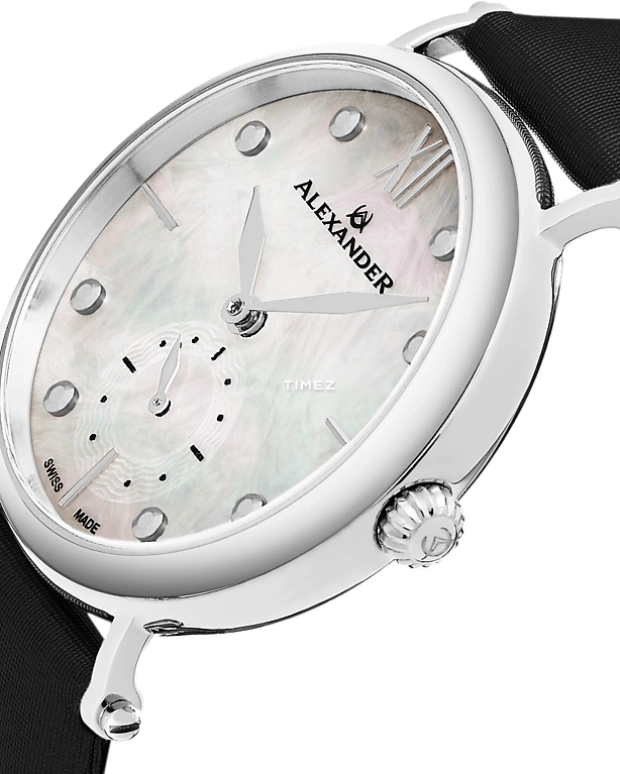 Alexander,WOMEN'S WATCHES 34mm,34mm,Stainless Steel,Silver,Quartz,Sapphire,Round,A201,A201-01