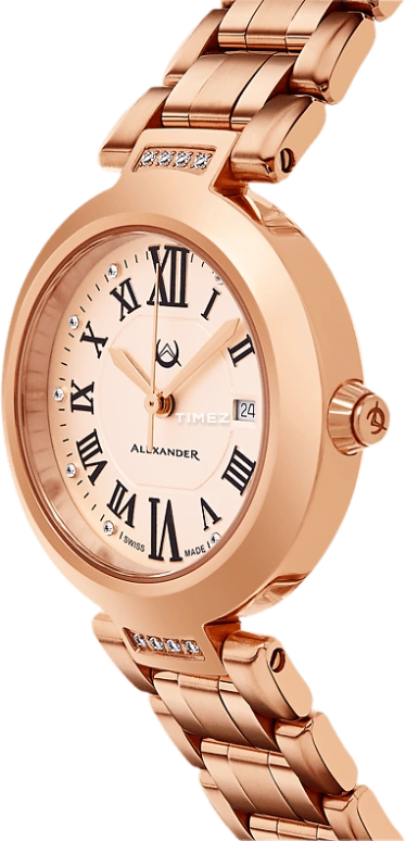 Alexander,WOMEN'S WATCHES 32mm,32mm,Stainless Steel,Rose Gold,Quartz,Day,Sapphire,AD203B,AD203B-05