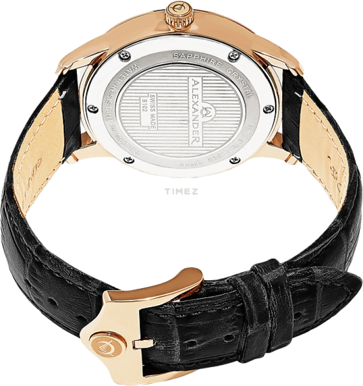 Alexander,MEN'S WATCHES 42mm,42mm,Stainless Steel,Black,Quartz,Day,Sapphire,Crystal Glass,A102,A102-04