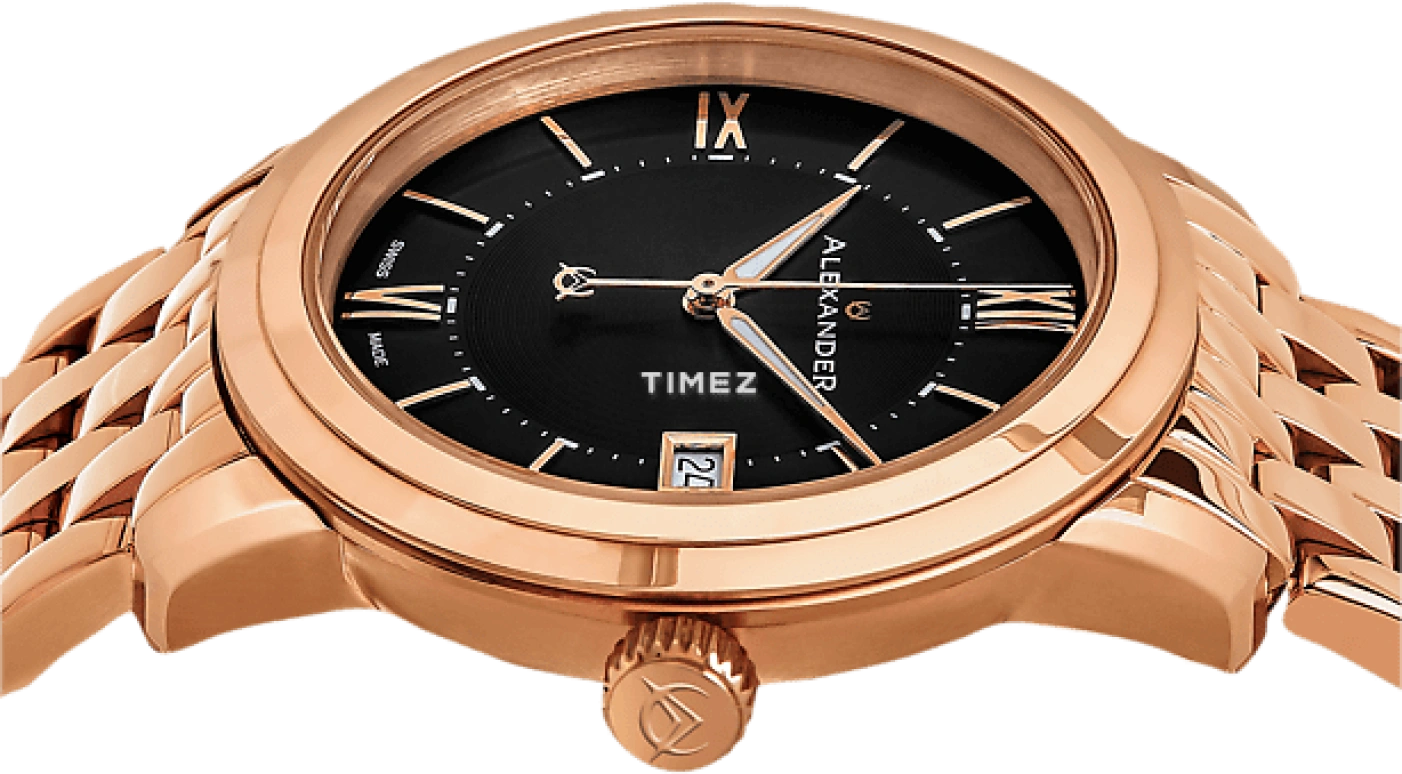 Alexander,MEN'S WATCHES 40mm,40mm,Stainless Steel,Black,Quartz,Day,Sapphire,Crystal Glass,A111B,A111B-07