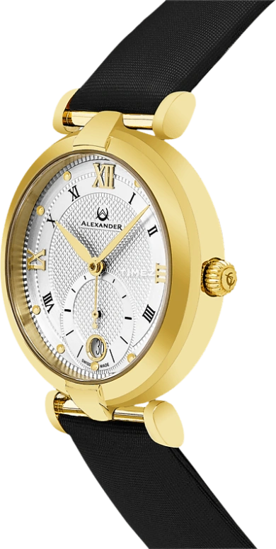 Alexander,WOMEN'S WATCHES 35mm,35mm,Stainless Steel,Silver,Quartz,Day,Sapphire,A202,A202-03