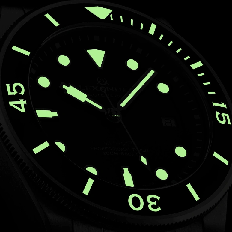 Alexander,MEN'S WATCHES 42mm,42mm,Stainless Steel,Black,Automatic,Day,41hours,A520,A520-02