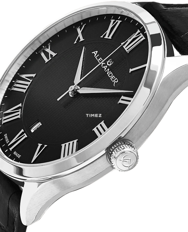 Alexander,MEN'S WATCHES 42mm,42mm,Stainless Steel,Black,Quartz,Day,Sapphire,Crystal Glass,A103,A103-02