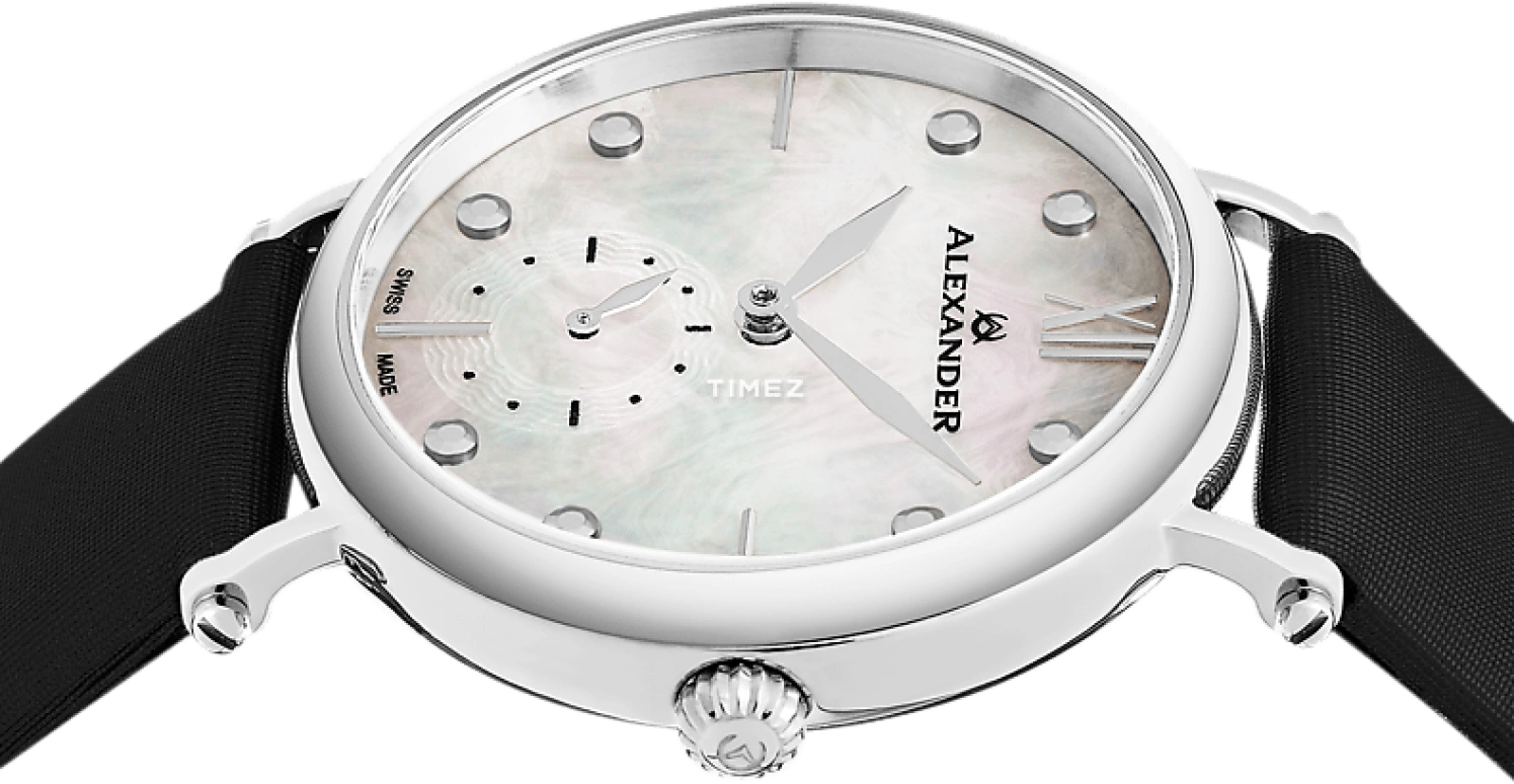 Alexander,WOMEN'S WATCHES 34mm,34mm,Stainless Steel,Silver,Quartz,Sapphire,Round,A201,A201-01