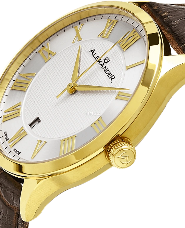 Alexander,MEN'S WATCHES 42mm,42mm,Stainless Steel,White,Quartz,Day,Sapphire,Crystal Glass,A103,A103-07