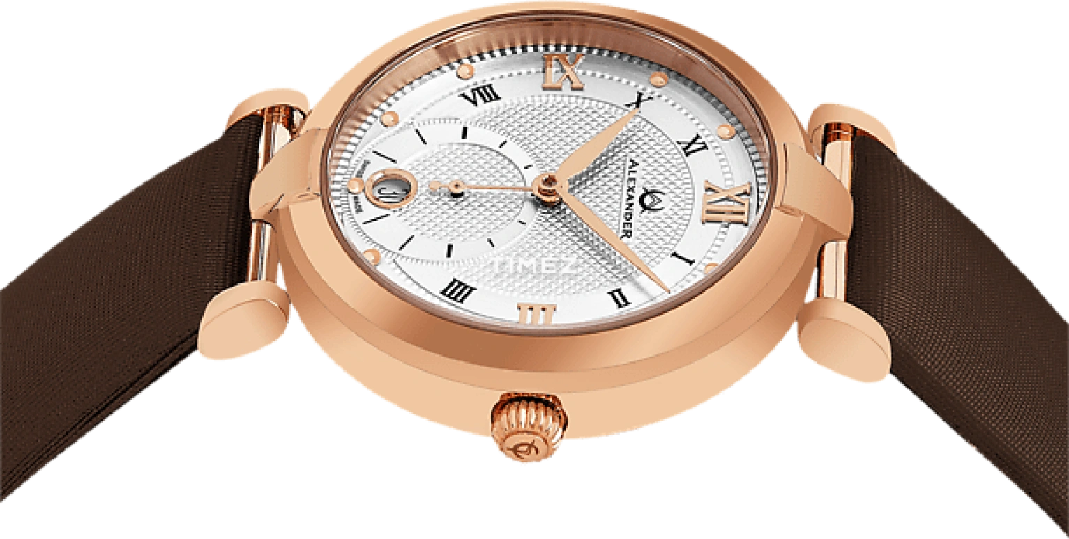 Alexander,WOMEN'S WATCHES 35mm,35mm,Stainless Steel,Silver,Quartz,Day,Sapphire,A202,A202-04