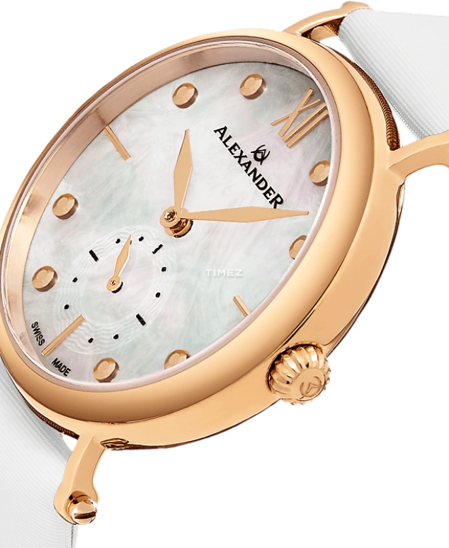 Alexander,WOMEN'S WATCHES 34mm,34mm,Stainless Steel,Silver,Quartz,Sapphire,Round,A201,A201-03