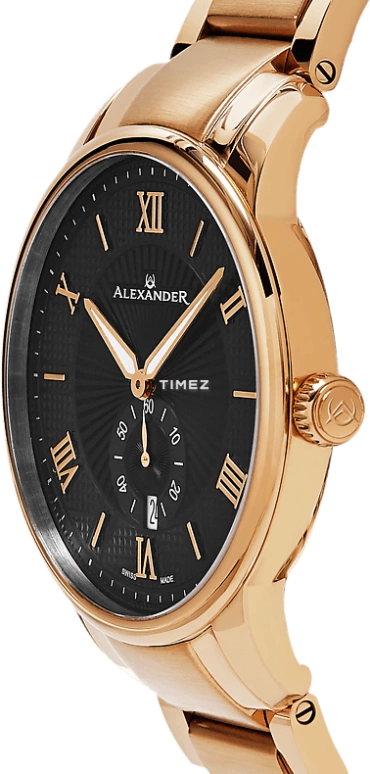 Alexander,MEN'S WATCHES 42mm,42mm,Stainless Steel,Black,Quartz,Day,Sapphire,Crystal Glass,A102B,A102B-05