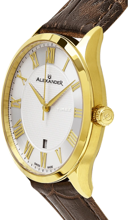 Alexander,MEN'S WATCHES 42mm,42mm,Stainless Steel,White,Quartz,Day,Sapphire,Crystal Glass,A103,A103-07