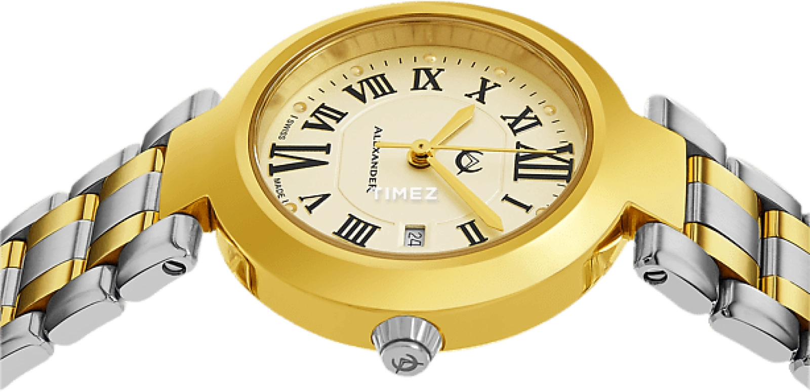 Alexander,WOMEN'S WATCHES 32mm,32mm,Stainless Steel,Champagne,Quartz,Day,Sapphire,A203B,A203B-02