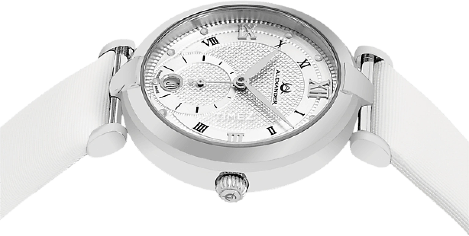 Alexander,WOMEN'S WATCHES 35mm,35mm,Stainless Steel,Silver,Quartz,Day,Sapphire,A202,A202-01