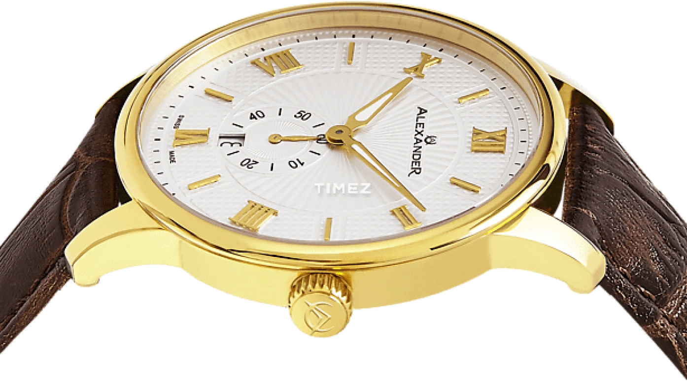Alexander,MEN'S WATCHES 42mm,42mm,Stainless Steel,Silver White,Quartz,Day,Sapphire,Crystal Glass,A102,A102-07