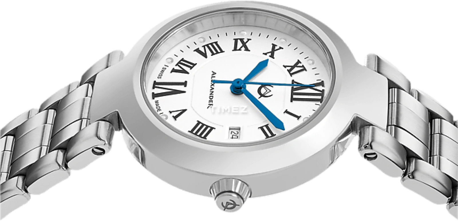 Alexander,WOMEN'S WATCHES 32mm,32mm,Stainless Steel,Silver,Quartz,Day,Sapphire,A203B,A203B-01