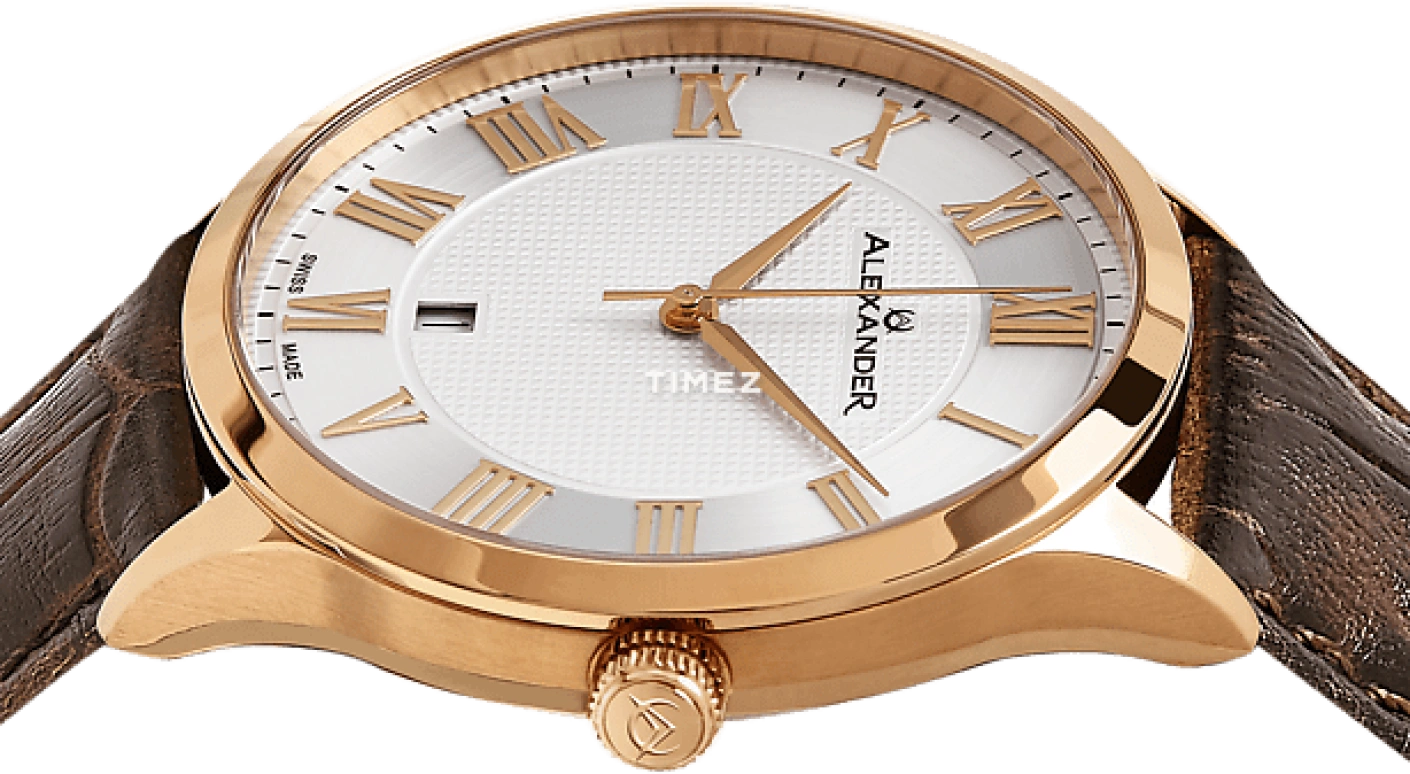 Alexander,MEN'S WATCHES 42mm,42mm,Stainless Steel,White,Quartz,Day,Sapphire,Crystal Glass,A103,A103-08