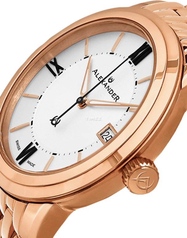 Alexander,MEN'S WATCHES 40mm,40mm,Stainless Steel,Silver White,Quartz,Day,Sapphire,Crystal Glass,A111B,A111B-08