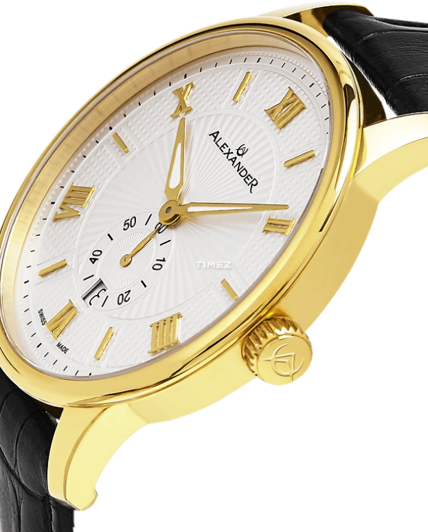 Alexander,MEN'S WATCHES 42mm,42mm,Stainless Steel,Silver White,Quartz,Day,Sapphire,Crystal Glass,A102,A102-03