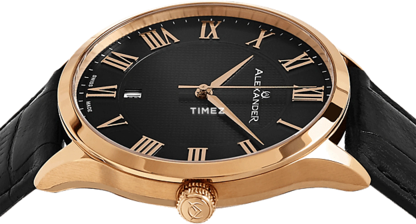 Alexander,MEN'S WATCHES 42mm,42mm,Stainless Steel,Black,Quartz,Day,Sapphire,Crystal Glass,A103,A103-05