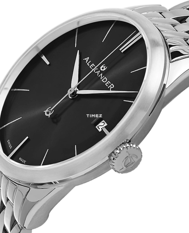 Alexander,MEN'S WATCHES 40mm,40mm,Stainless Steel,Black,Quartz,Day,Sapphire,Crystal Glass,A911B,A911B-03