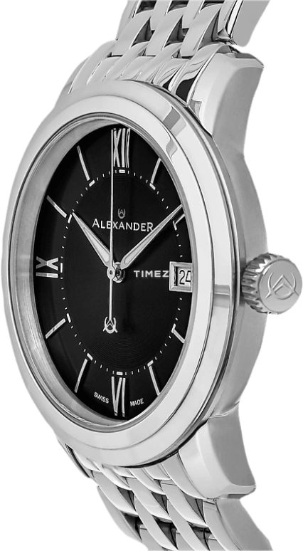 Alexander,MEN'S WATCHES 40mm,40mm,Stainless Steel,Black,Quartz,Day,Sapphire,Crystal Glass,A111B,A111B-03