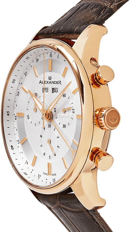 Alexander,MEN'S WATCHES 42mm,42mm,Stainless Steel,Silver White,Quartz,Chronograph,Month,Date,Day,Sapphire,Crystal Glass,Round,A101,A101-05