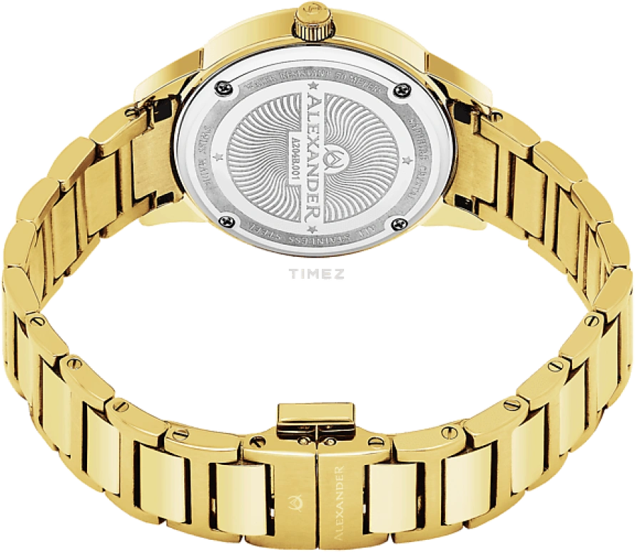 Alexander,WOMEN'S WATCHES 35mm,35mm,Stainless Steel,Silver,Quartz,Moonphase,Day,AD204B,AD204B-05