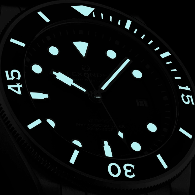 Alexander,MEN'S WATCHES 42mm,42mm,Stainless Steel,Black,Automatic,Day,41hours,A520,A520-01